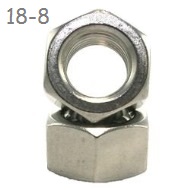 2 1/4"-4 1/2  Hex Nut, UNC (Coarse) Stainless 18-8,  1 ea